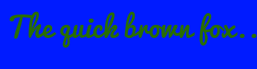 Image with Font Color 286D00 and Background Color 001BFF